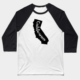 California State Map Baseball T-Shirt